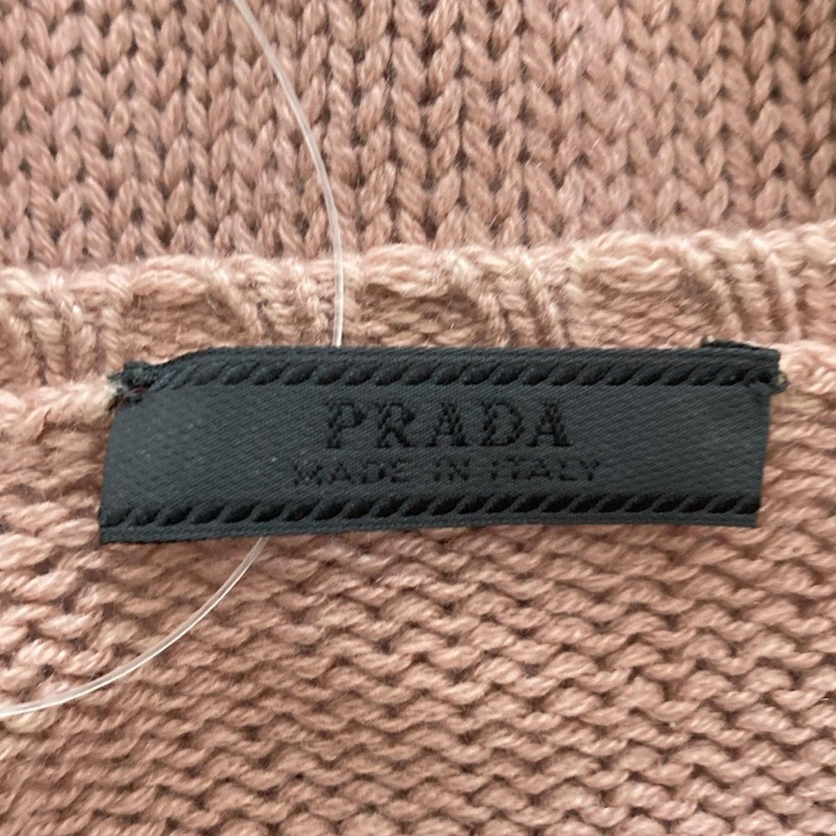 PRADA - PRADA(プラダ) 長袖セーター サイズ38 S レディース美品  - ピンク Vネック/カシミヤ PRADA - PRADA(プラダ) 長袖セーター サイズ38 S レディース美品