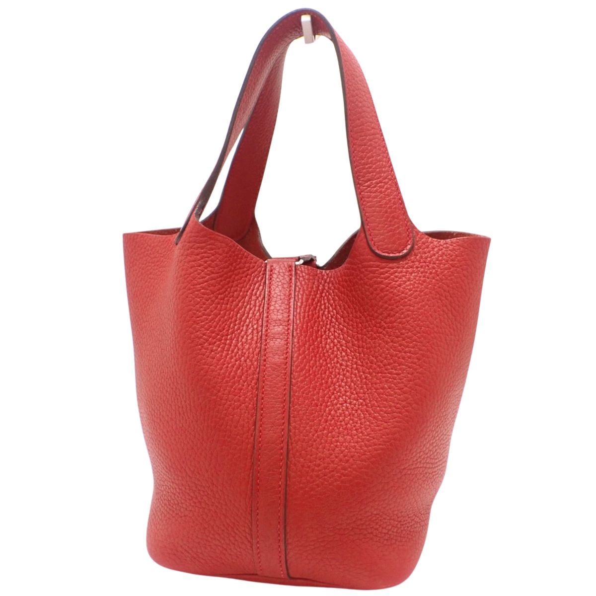 HERMES エルメス ピコタンロックPM ルージュヴィフ レッド赤 トリヨンクレマンス パラジウム金具 シルバー金具 A刻印 ハンドバッグ トートバッグ レディース 40802157478 アラモード