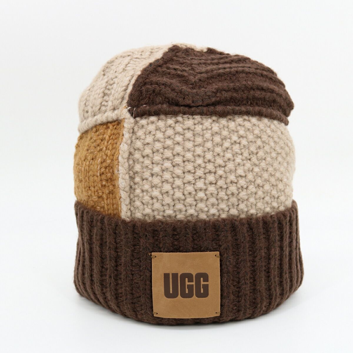 □UGG アグ 100818 U PATCHWORK BEANIE パッチワーク ビーニー ロゴ