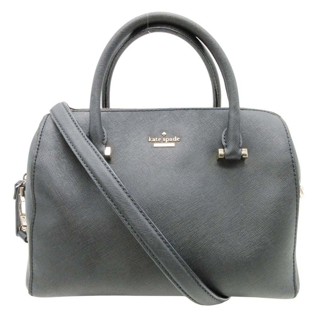 良品 Kate spade ハンドバッグ ショルダーバッグ 2WAY 2WAY ハンドバッグ ショルダーバッグ レザー 牛革 ロゴ 黒