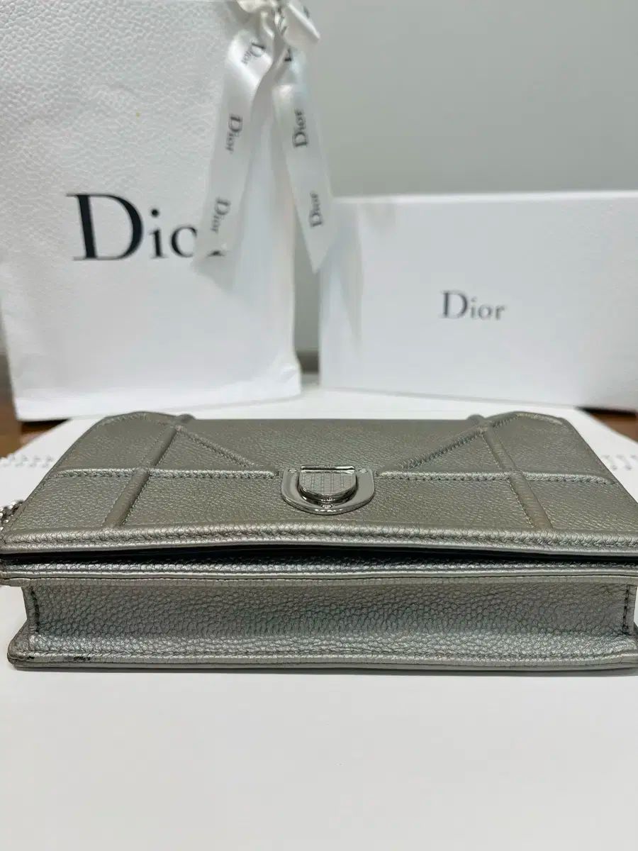 傷なし Dior ディオール ジオラマ チェーンバッグ シルバー