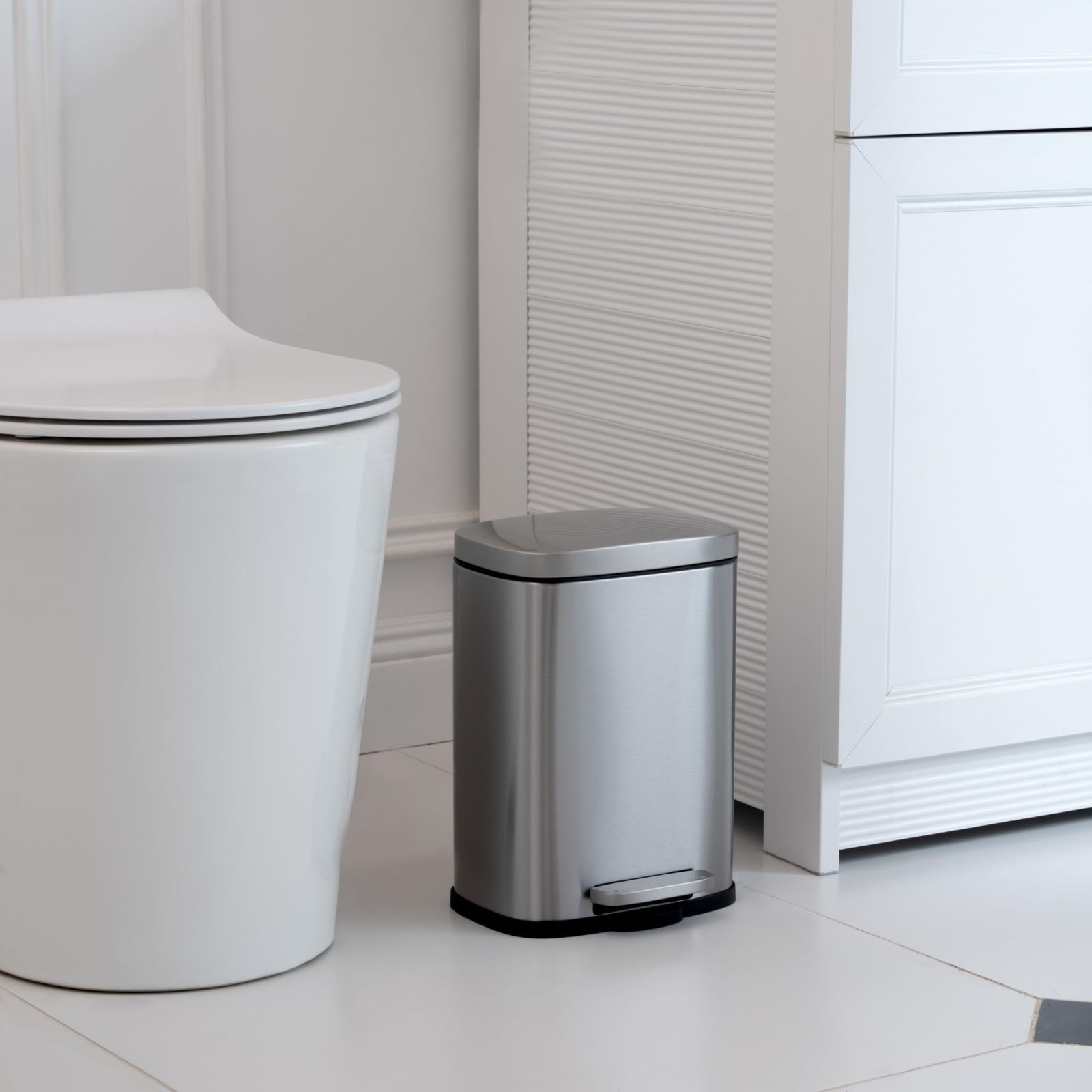 ベーシック ゴミ箱 5L(5リットル) ソフトクローズ 静音 ふた付き