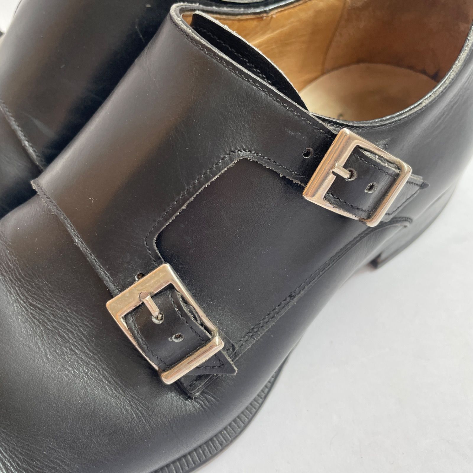 美品 ジャンカーニ ダブルモンク 24.5㌢ ストレートチップ giancani 美品 ジャンカーニ ダブルモンク 24.5㌢ ストレートチップ