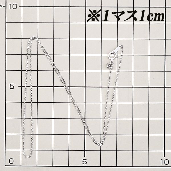 チェーンネックレス Pt850 小豆 45.0cm 地金のみ 石なし 中古 宝正  
