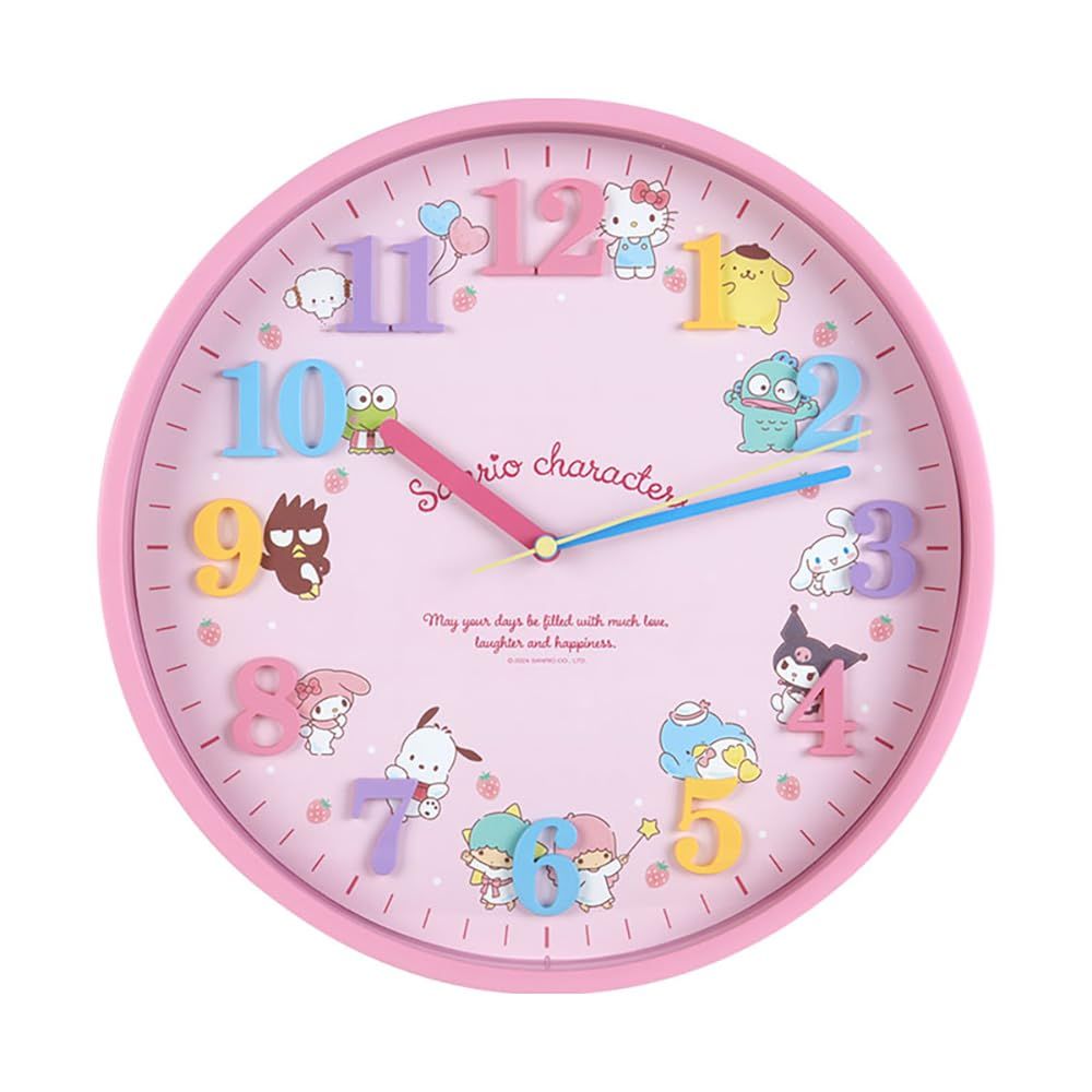 29.5×29.5×4.5cm キャラクター 掛け時計 ウォールクロック SANRIO サンリオキャラクターズ サンリオ 100781 サンリオ(SANRIO)