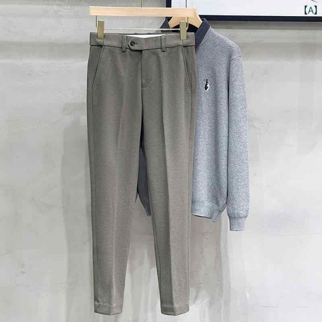 [30 (]秋冬 コーデ メンズ  服 シンプル ファッション オシャレ 大人 かっこいい 大きいサイズ ストリート 紳士服 ダーク ストレッチ ズボン カジュアル パンツ ストレート ビジネス パンツ ウ