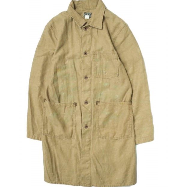 RRL 22SS ペイントスプラッター リネンコットン ショップコート XS