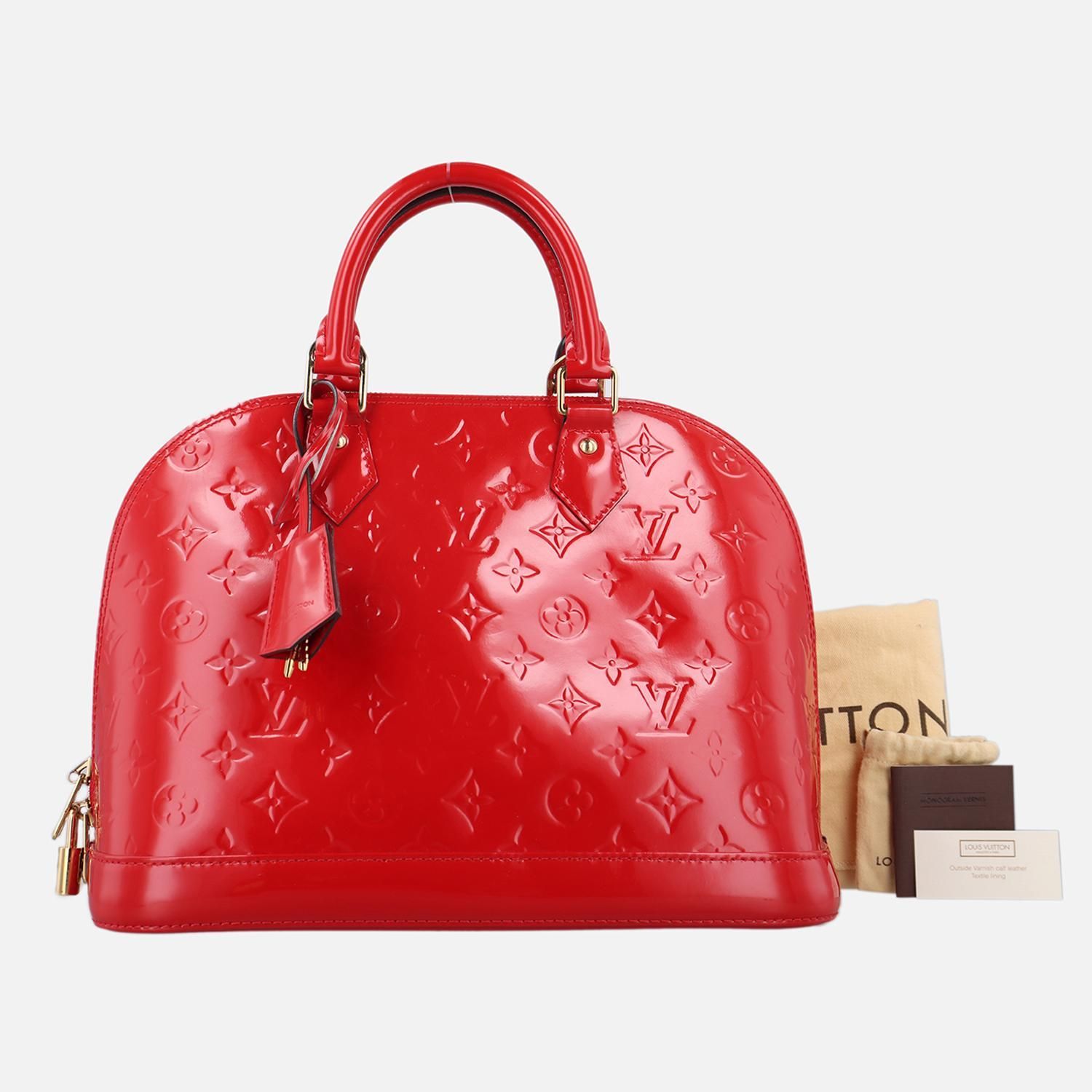 ルイヴィトン Louis Vuitton アルマPM レッド ヴェルニ M90096 SN1145 