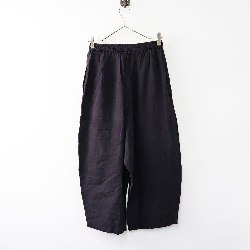 カディアンドコー Khadi-co. STAR PANTS S ブラック スターパンツ コットン ゴム ワイド コクーン タック インド製 2400014620251