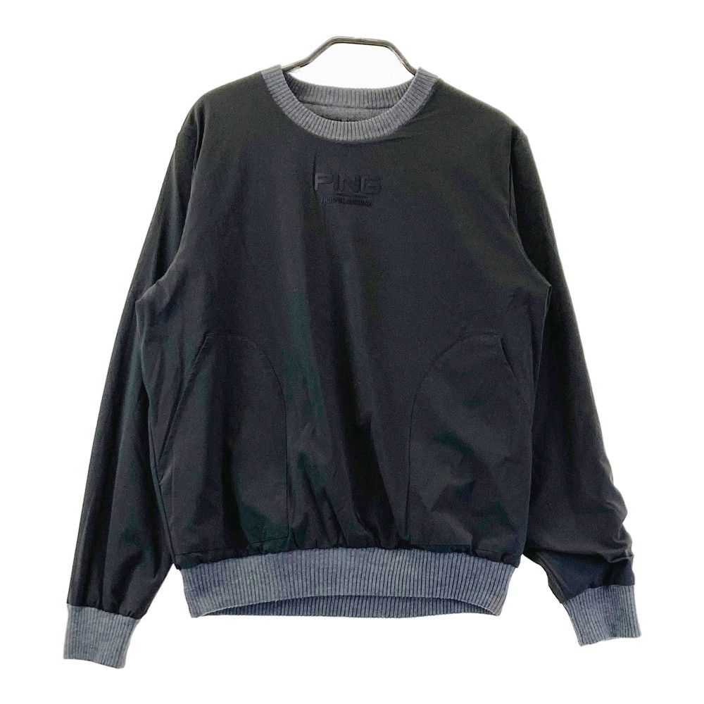サイズ：M PING ピン リバーシブル ニットブルゾン グレー系