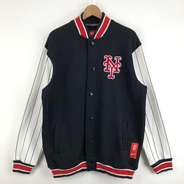 【古着】 NIKE ナイキ スウェット スタジャンタイプ MLB ニューヨーク メッツ 90年代 ブラック系 メンズXL以上 【中古】 n050932