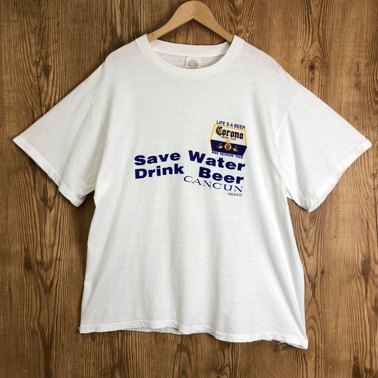 90s Corona Beer コロナ ビール 半袖Tシャツ メンズXL 90年代 白 ヴィンテージ 古着 s24072054