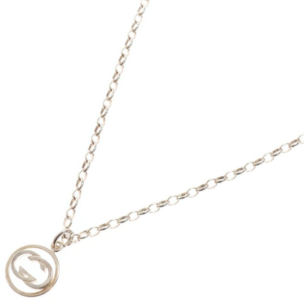 GUCCI (グッチ) Double G Logo Necklace ダブル Gロゴ ネックレス シルバー