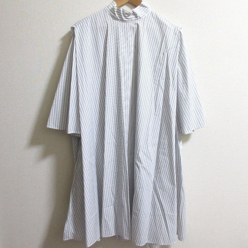 美品 GIVENCHY ジバンシィ ボウタイ付き ストライプ ロングドレス  