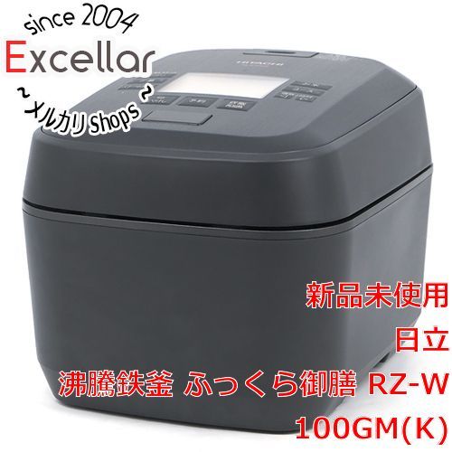 bn 14 日立 圧力＆スチームIHジャー炊飯器 沸騰鉄釜 ふっくら御膳 5.5合 RZ-W100GM K 漆黒
