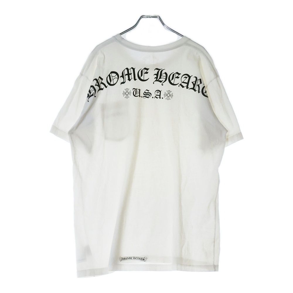 クロムハーツ スクロール ラベル バックプリント 白 Tシャツ CHROME HEARTS クロムハーツ（原本無） 国内正規品 スクロール