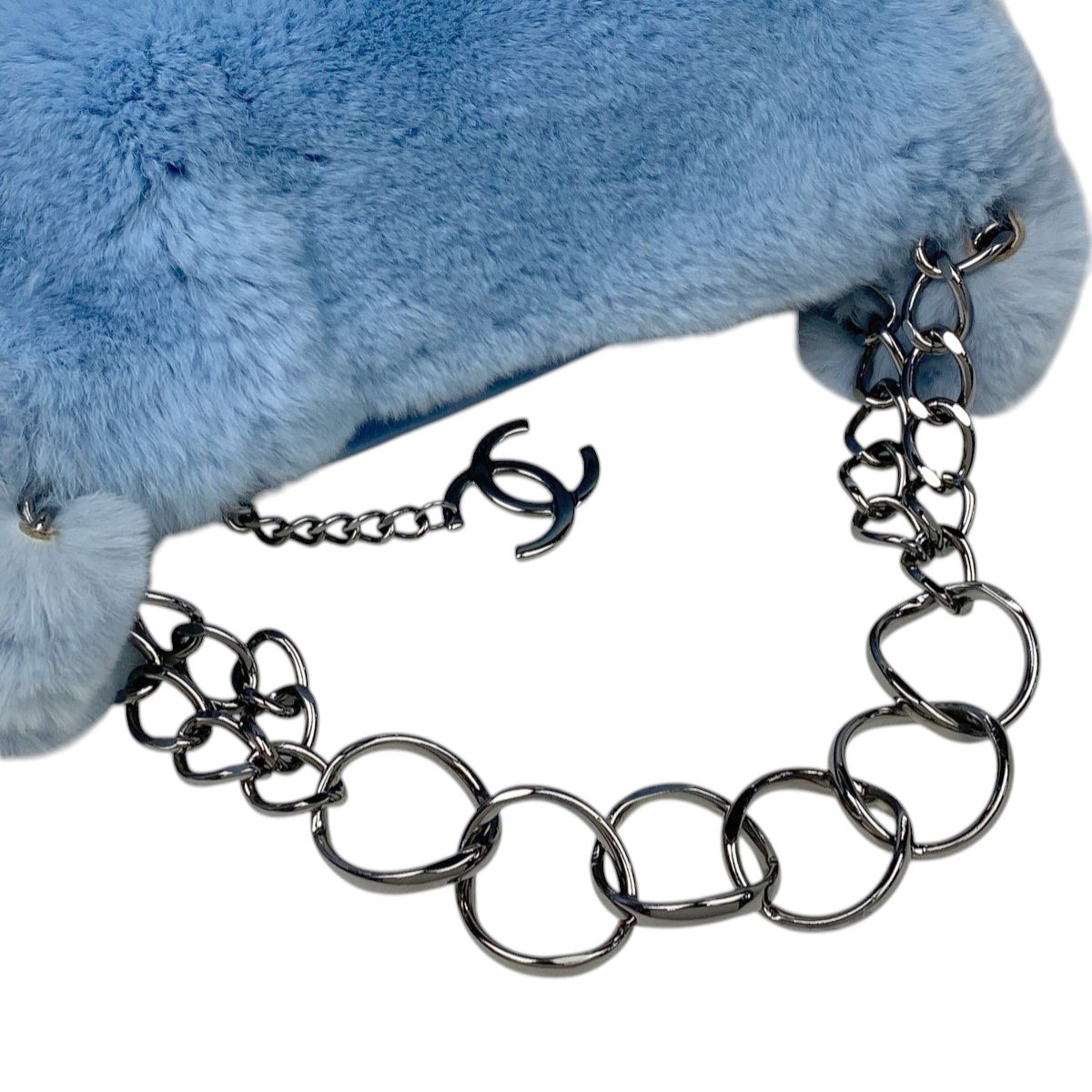 CHANEL 極上美品 ラビット ファー トート バッグ ポーチ付 シャネル シャネル CHANEL ココマーク チェーン ハンドバッグ
