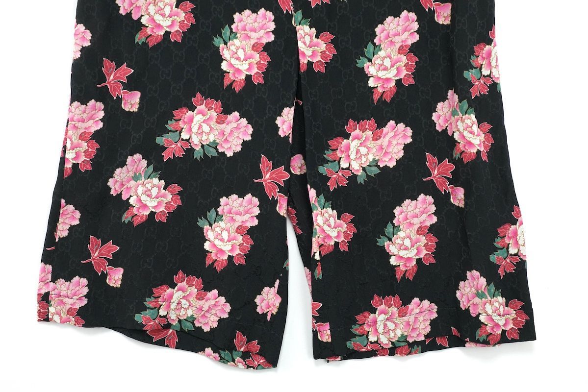 GUCCI グッチ 総柄 ハーフパンツ GG フローラル ブラック 46