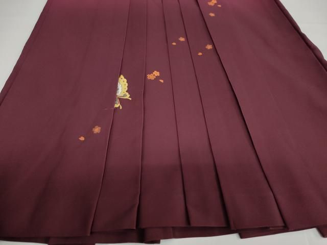 平和屋着物●女性 行灯袴 総刺繍 花蝶文 暈し染め 金糸 洗える着物 DAAY5255ud