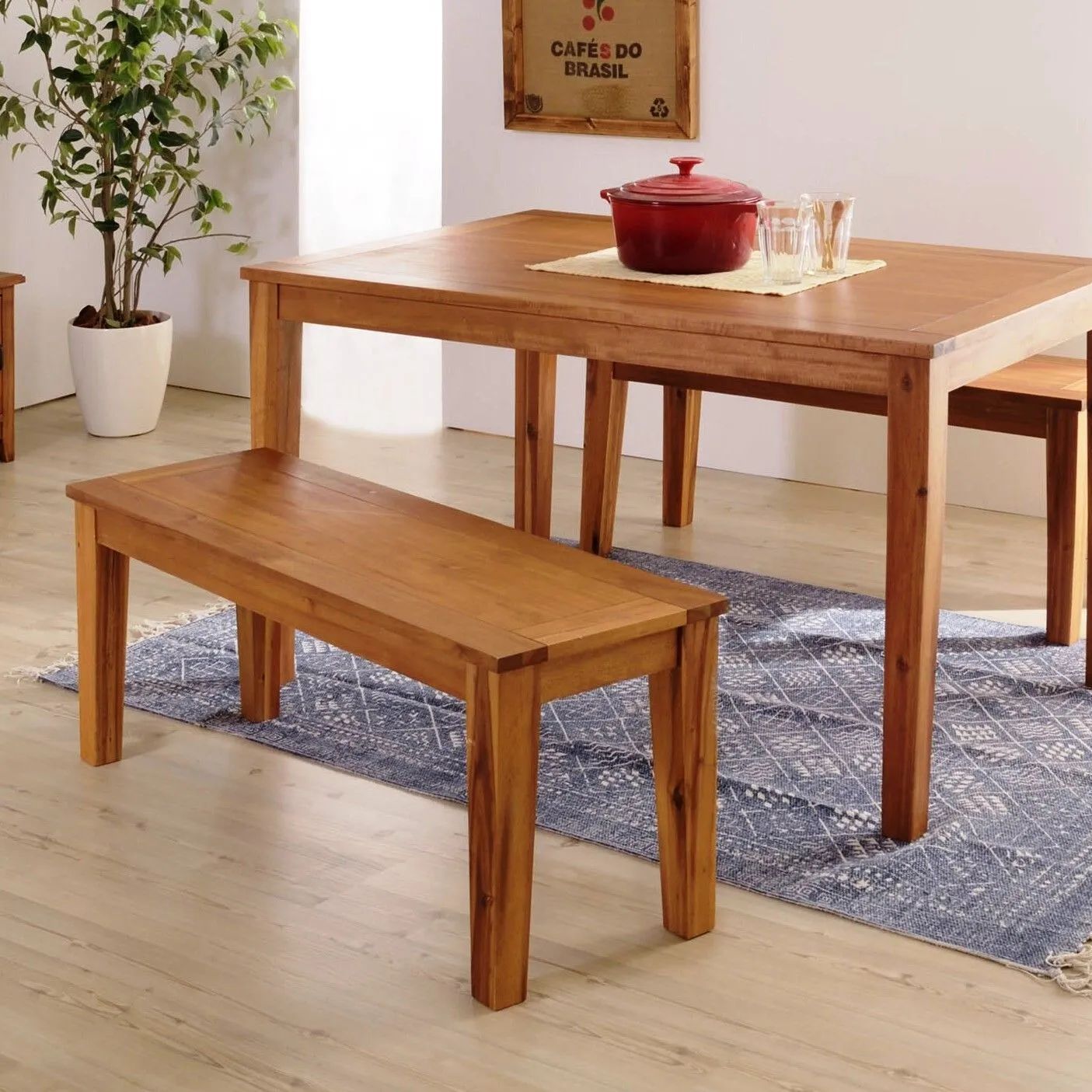 ♪３人掛 天然木 ダイニングベンチ 幅134cm ダイニング ダイニングチェア 子供