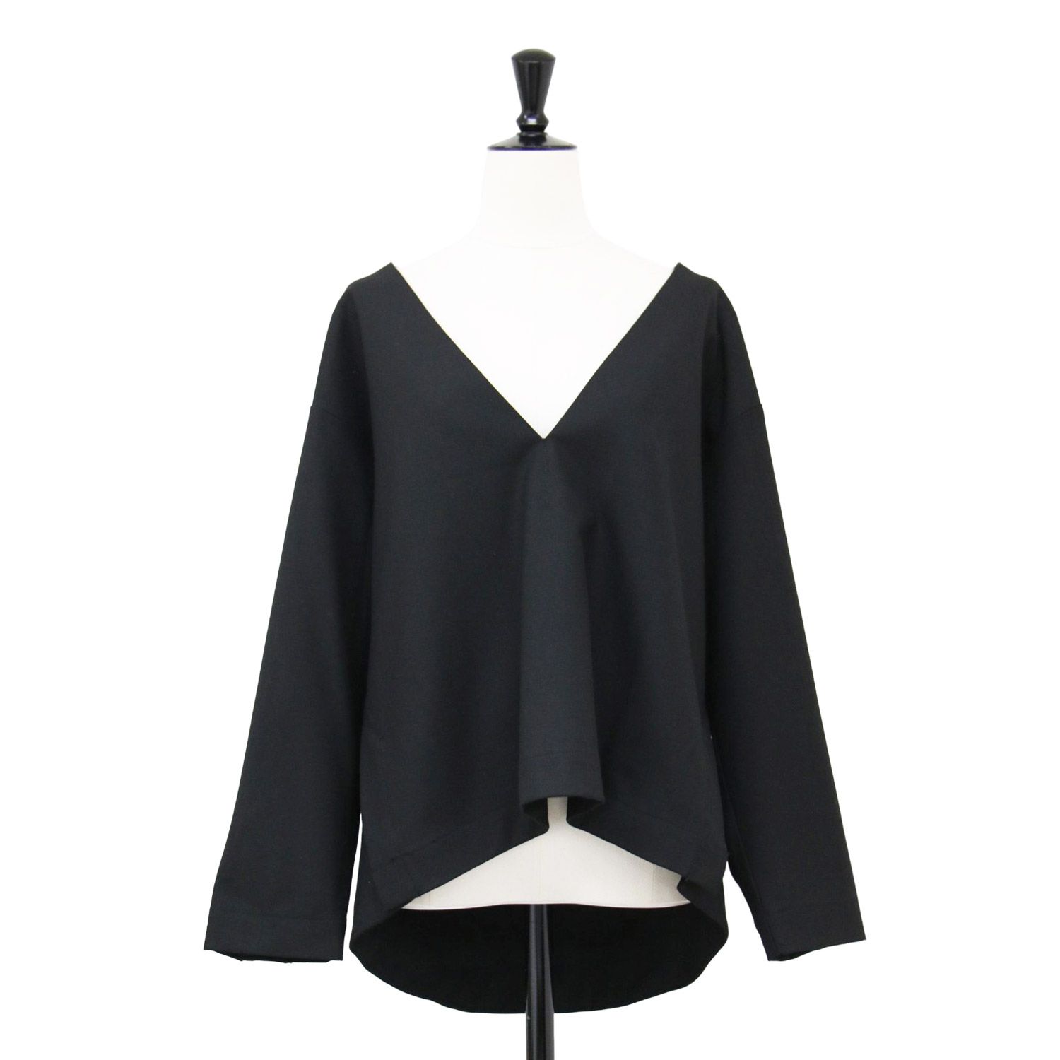 FLORENT フローレント ブラウス ブラック 黒 サイズ:00(S) / Vネック プルオーバー ブラウス / VNECK PULLOVER BLOUSE 長袖 ストレッチ / トップス シャツ カットソー【レディース】【中古】【K4499】 FLORENT フローレント ブラウス ブラック 黒 サイズ:00(S) / Vネック