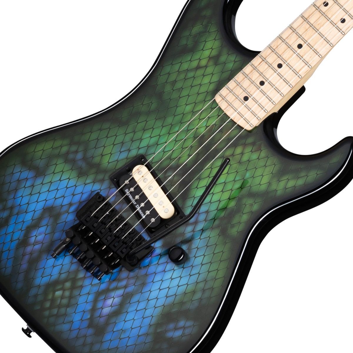 KRAMER Baretta Custom Graphics “Viper” [EVH D-Tuna] (Snakeskin Green Blue Fade)