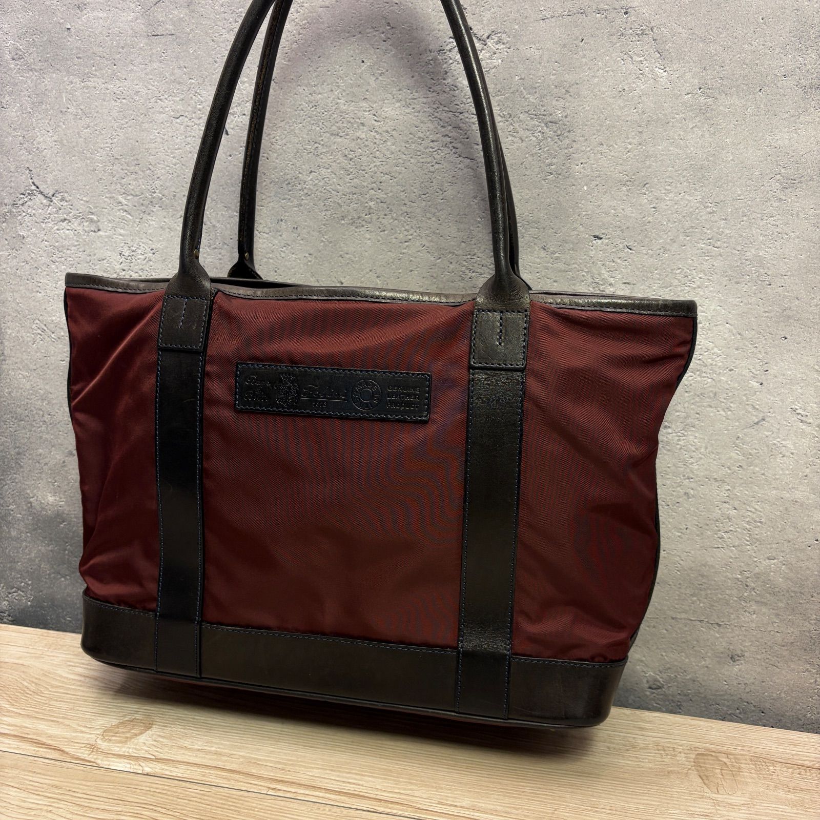 ✨Felisi 19-23 トートバッグ レッド×ブラック✨ ビジネスバッグ 通勤 