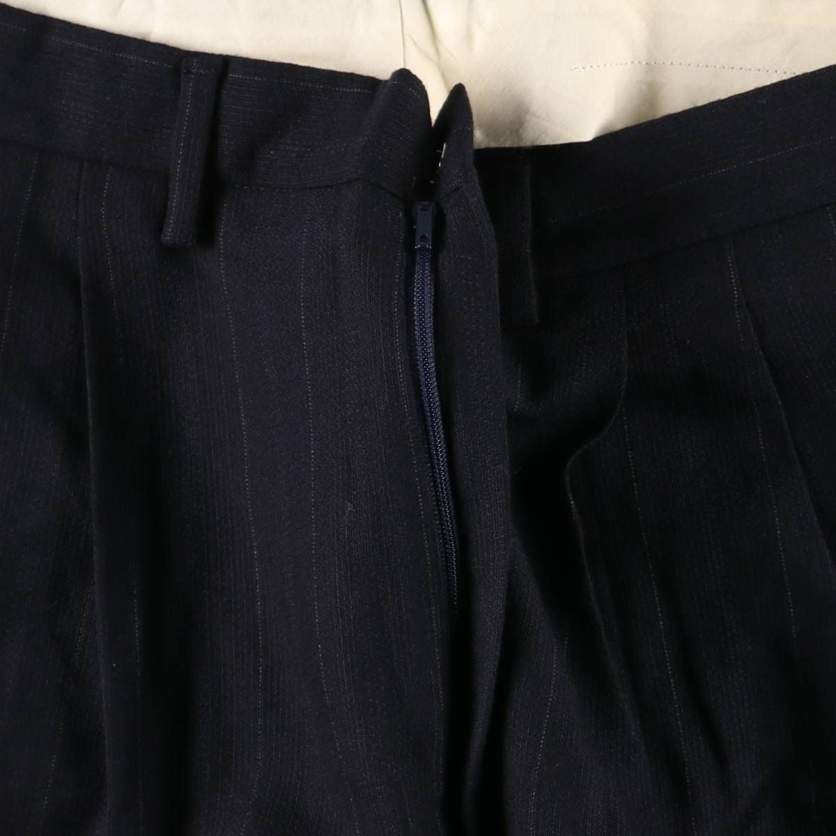 古着 80年代 ストライプ柄 ツータックスラックスパンツ メンズ