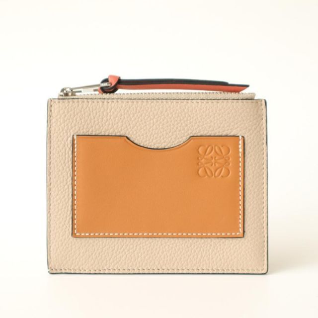 ◇ロエベ◇アナグラム ソフトグレインカーフ 二つ折り財布 ライト