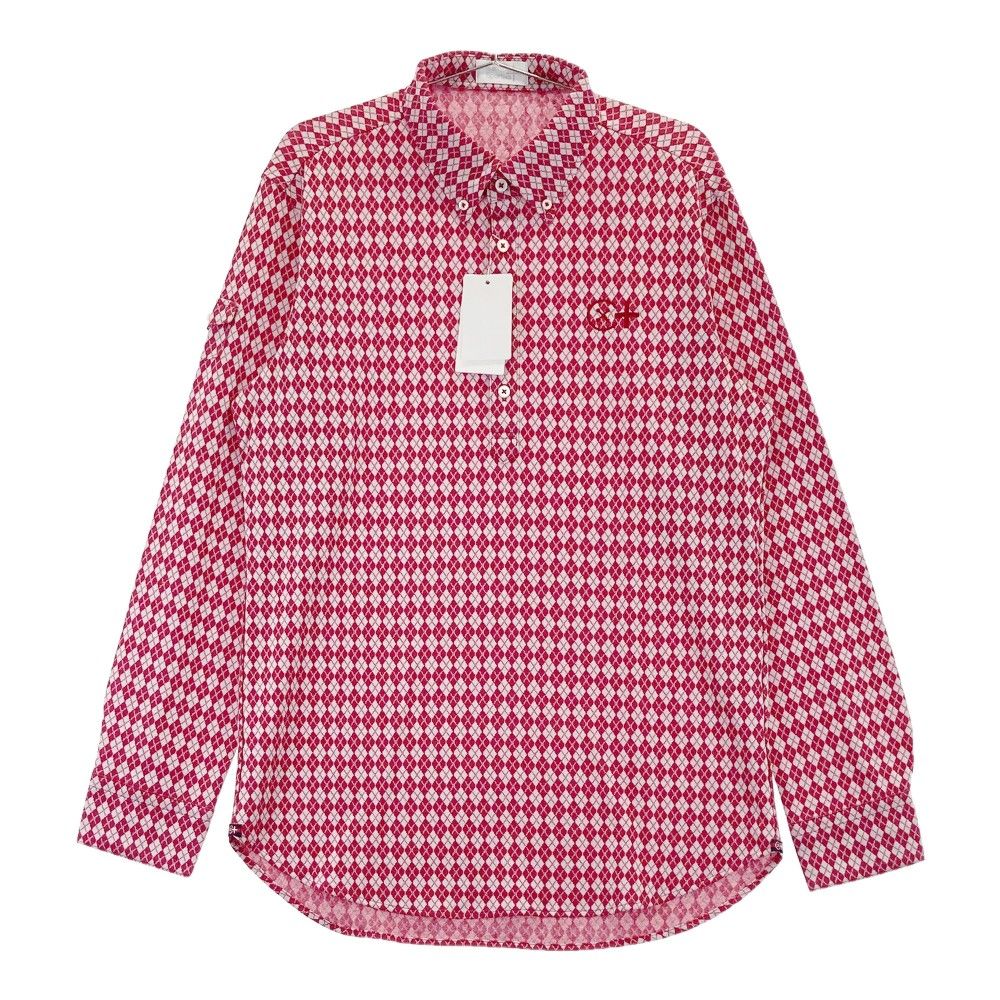 サイズ：52 CAMICIA SPORTIVA カミーチャスポルティーバ 51-2182910 長袖ポロシャツ アーガイル レッド系 [240101345635]# ゴルフウェア メンズ ストスト