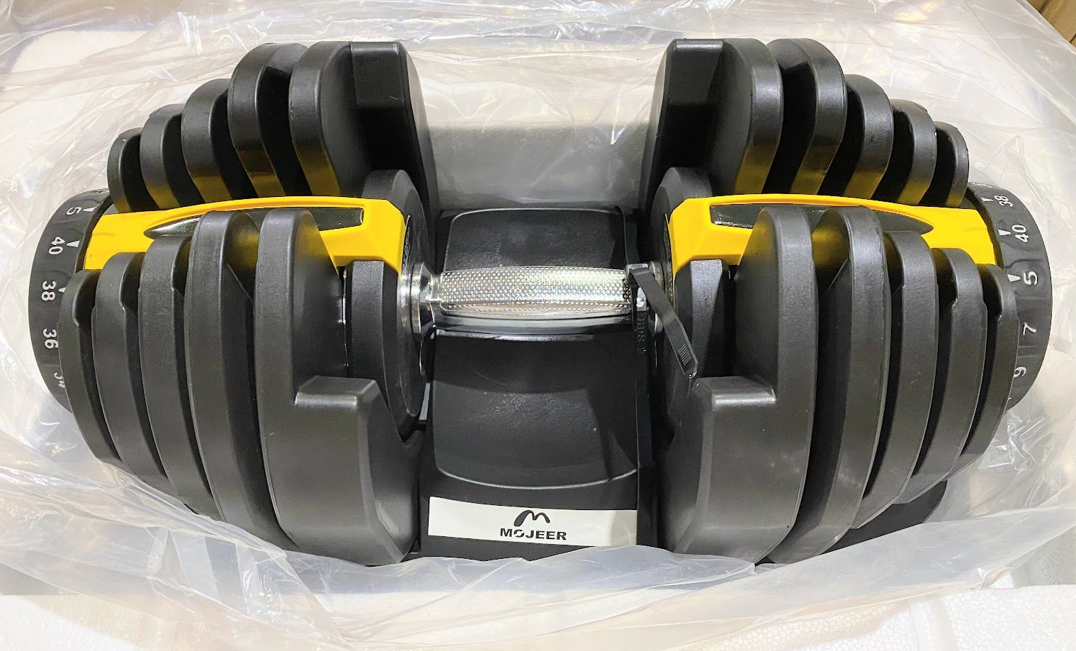 【極美品】ダンベル 可変式アジャスタブルダンベル クイックダンベル 筋トレ/40 40kg イエロー K0315 0322ML005 0120240318100709