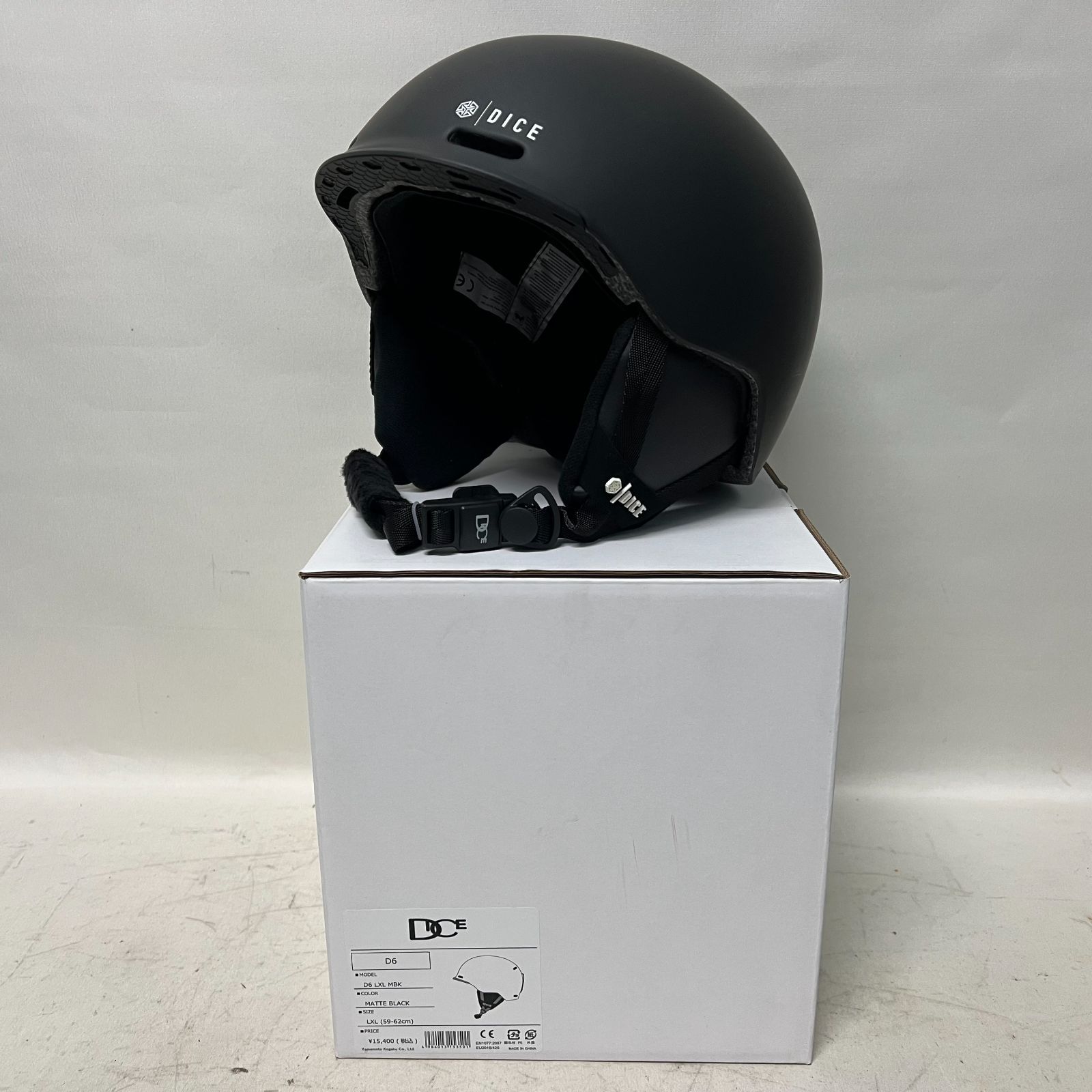 【浜館58-149】 DICE スキー スノーボード用 ヘルメット D6 LXL MBK 【中古品】
