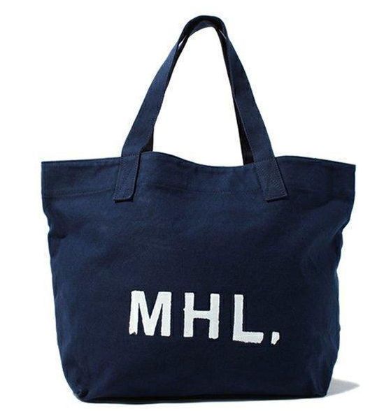 MHL エムエイチエルトートバッグ バッグ トートバッグ マーガレットハウエル キャンバス バッグハンド ショルダー プリントロゴ 在庫処分