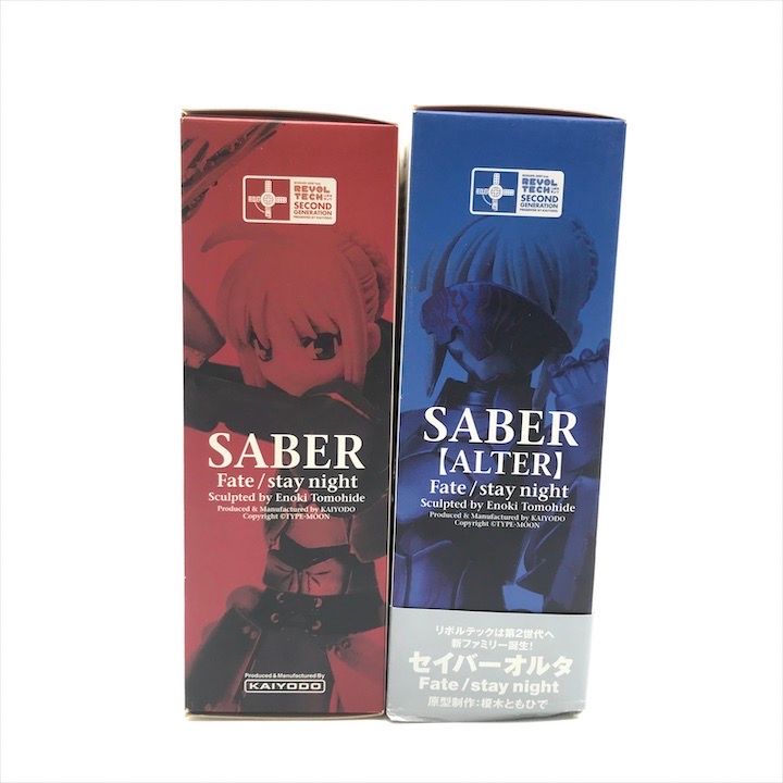 未使用 REVOLTECH Fate/stay Night. セイバー セイバーオルタ 2体セット 海洋堂 フィギュア アニメ 漫画 玩具 a9328 未使用 REVOLTECH Fate/stay Night. セイバー セイバーオルタ 2