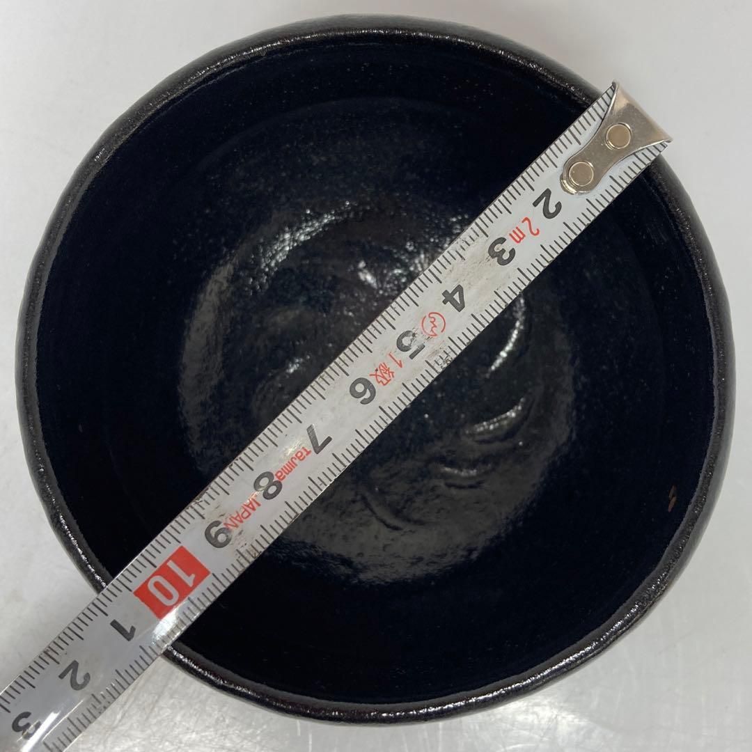 佐々木昭楽　長次郎写　黒楽茶碗　共箱　直径11㎝　東ま5-1109② 佐々木昭楽 長次郎写 黒楽茶碗 共箱 直径11㎝ 東ま5-1109②