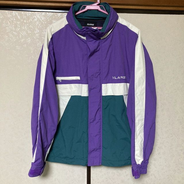 X-LARGE エクストララージ ナイロンジャケット 紫 緑 白 Lサイズ