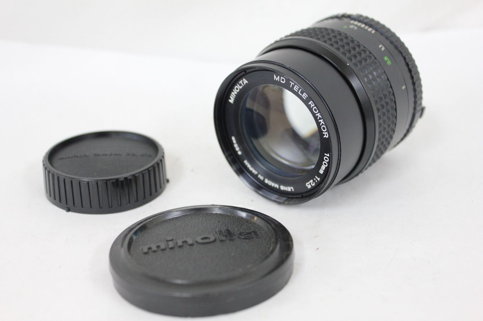 品 ミノルタ Minolta MD TELE ROKKOR 100mm F2.5 前後キャップ付き レンズ M6493