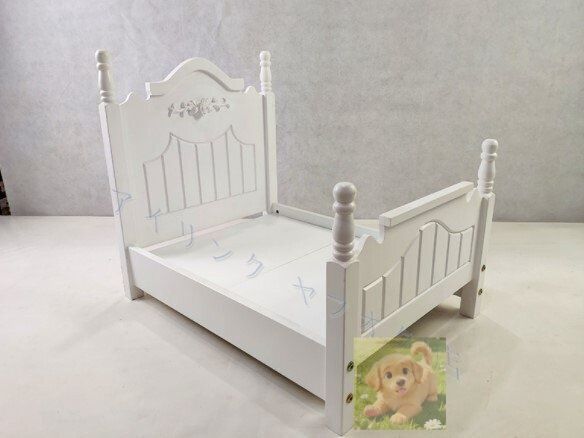 ヨーロッパアンティーク風 ペット用ベッド 人形用ベッド ペット ベット ミニベッド ドッグベッド 猫 犬 小型 木製 天然木 組立式 夏用