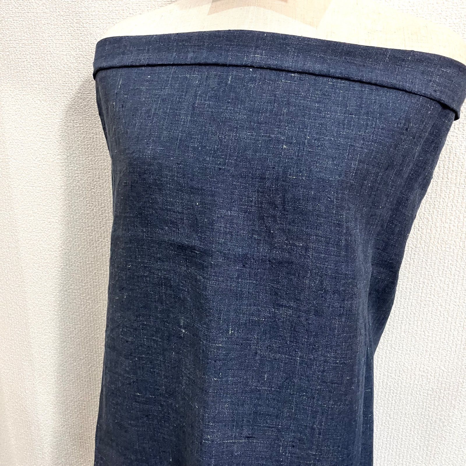2150 上質リネン生地 ネイビー 約100㎝