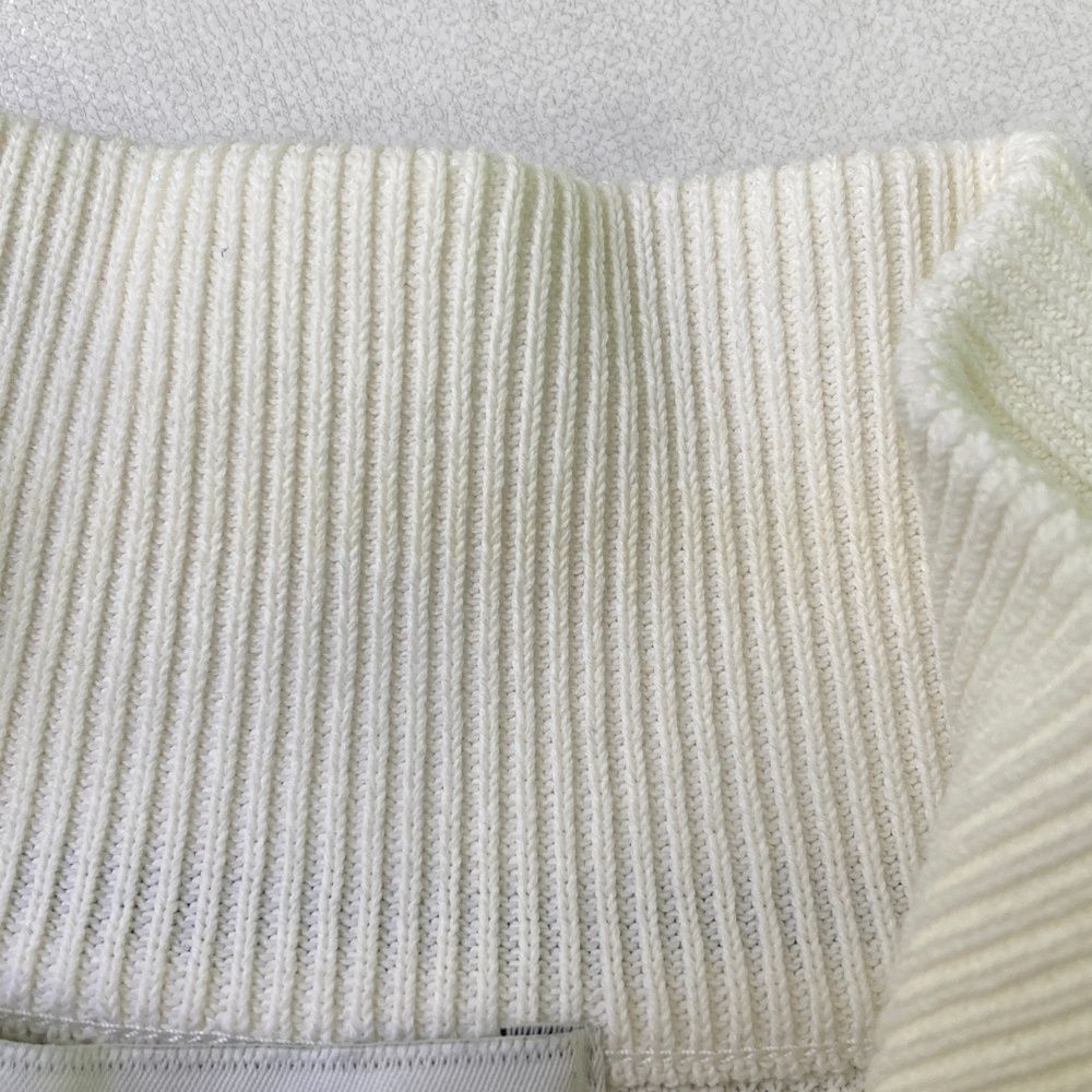 サイズ：L BLACK&WHITE ブラックアンドホワイト ニット ジップベスト