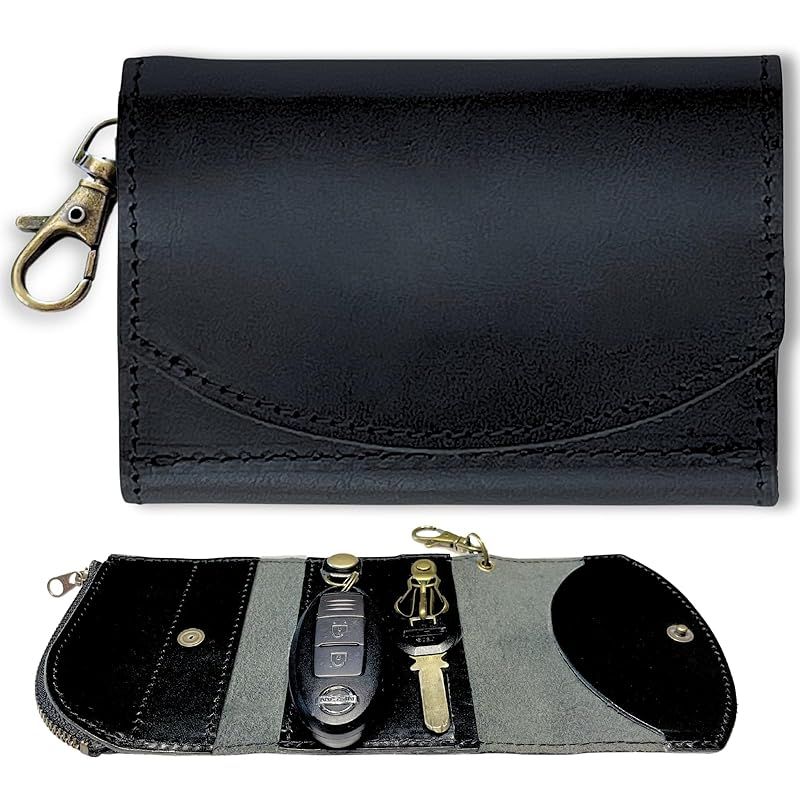 iaji] キーケース スマートキー対応 小銭入れ 革 栃木レザー 日本製