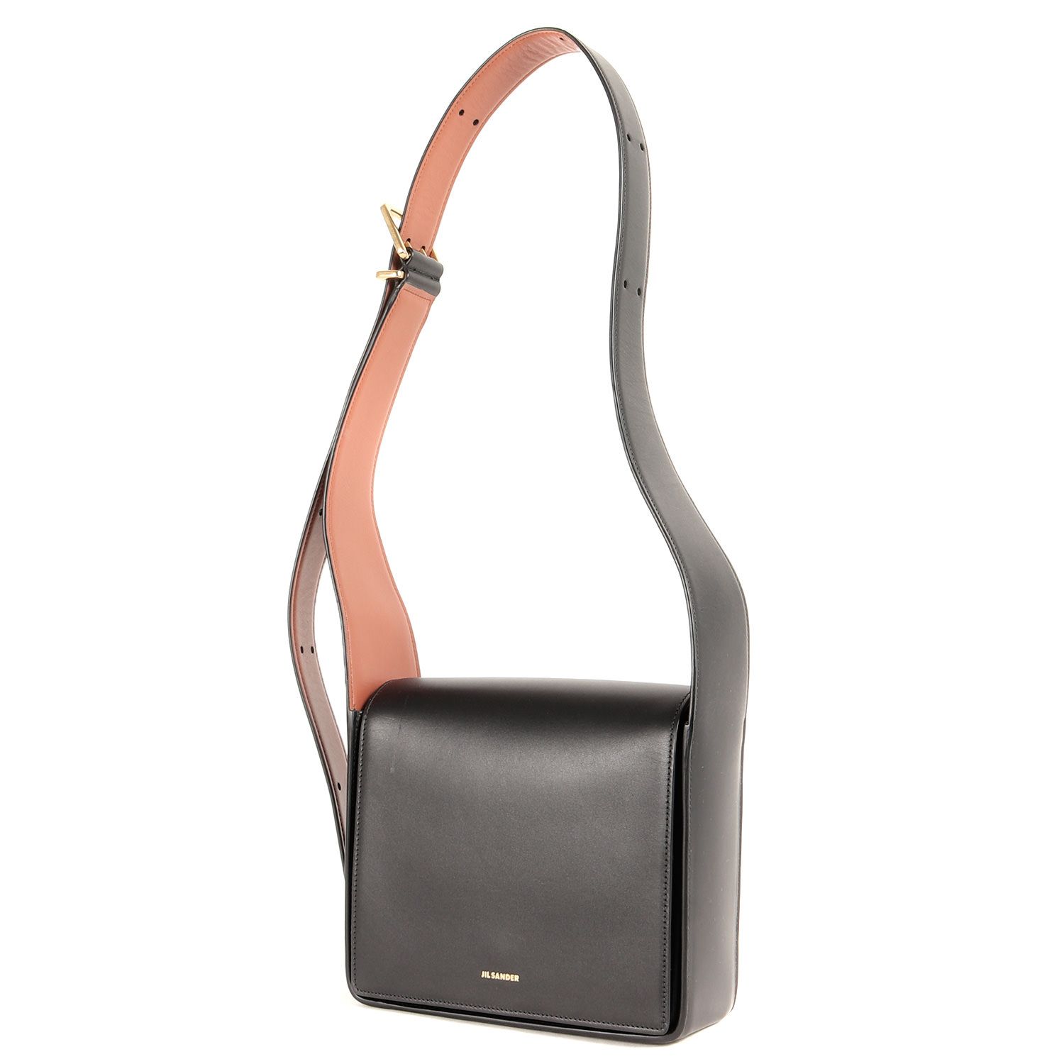 美品 JIL SANDER ジル・サンダー バッグ 近年モデル ロゴエンボス スクエア スリング ショルダー バッグ SLING SHOULDER  BAG J07WD0024 P4848 ブラック - メルカリ