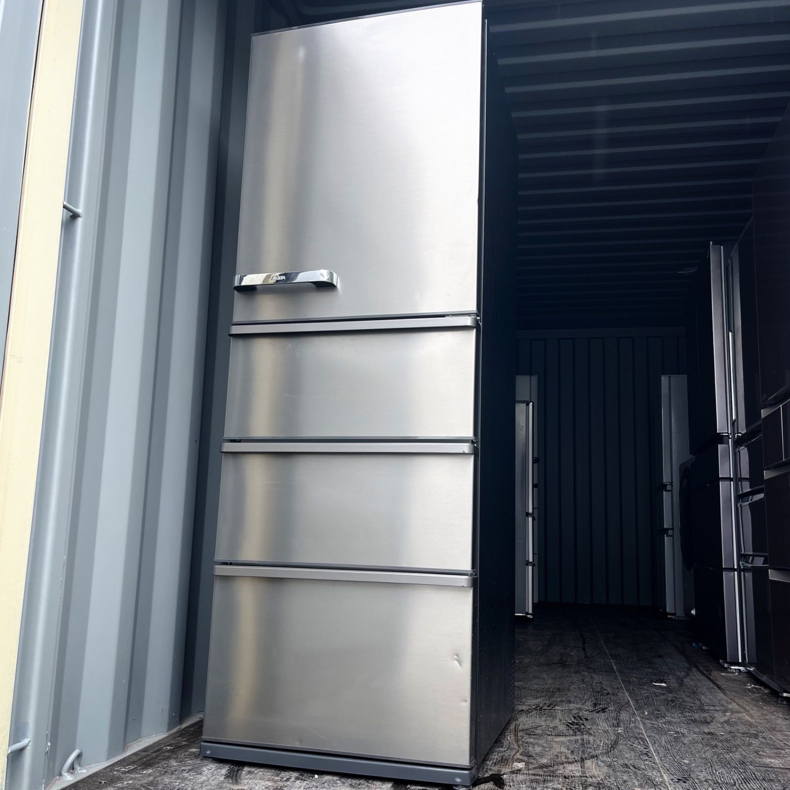 50取付無料！AQUA旬鮮チルド 自動製氷付きスタイリッシュシルバー4ドア