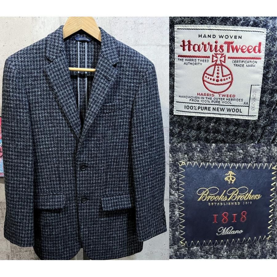 美品 ブルックスブラザーズ 1818 MILANO ハリスツイード テーラード