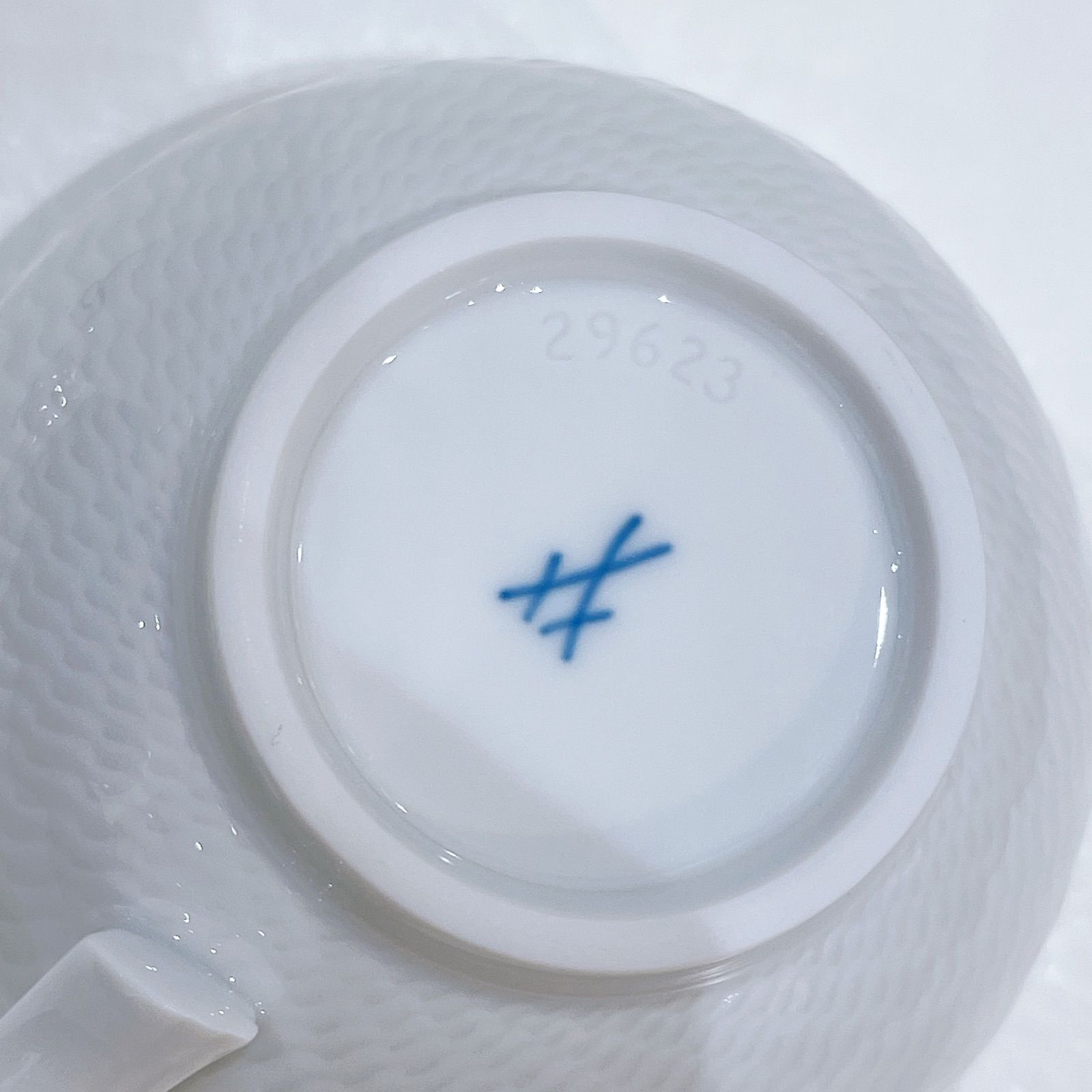 食器6 マイセン 波の戯れ カップ＆ソーサー1客 29613/29623 ホワイト