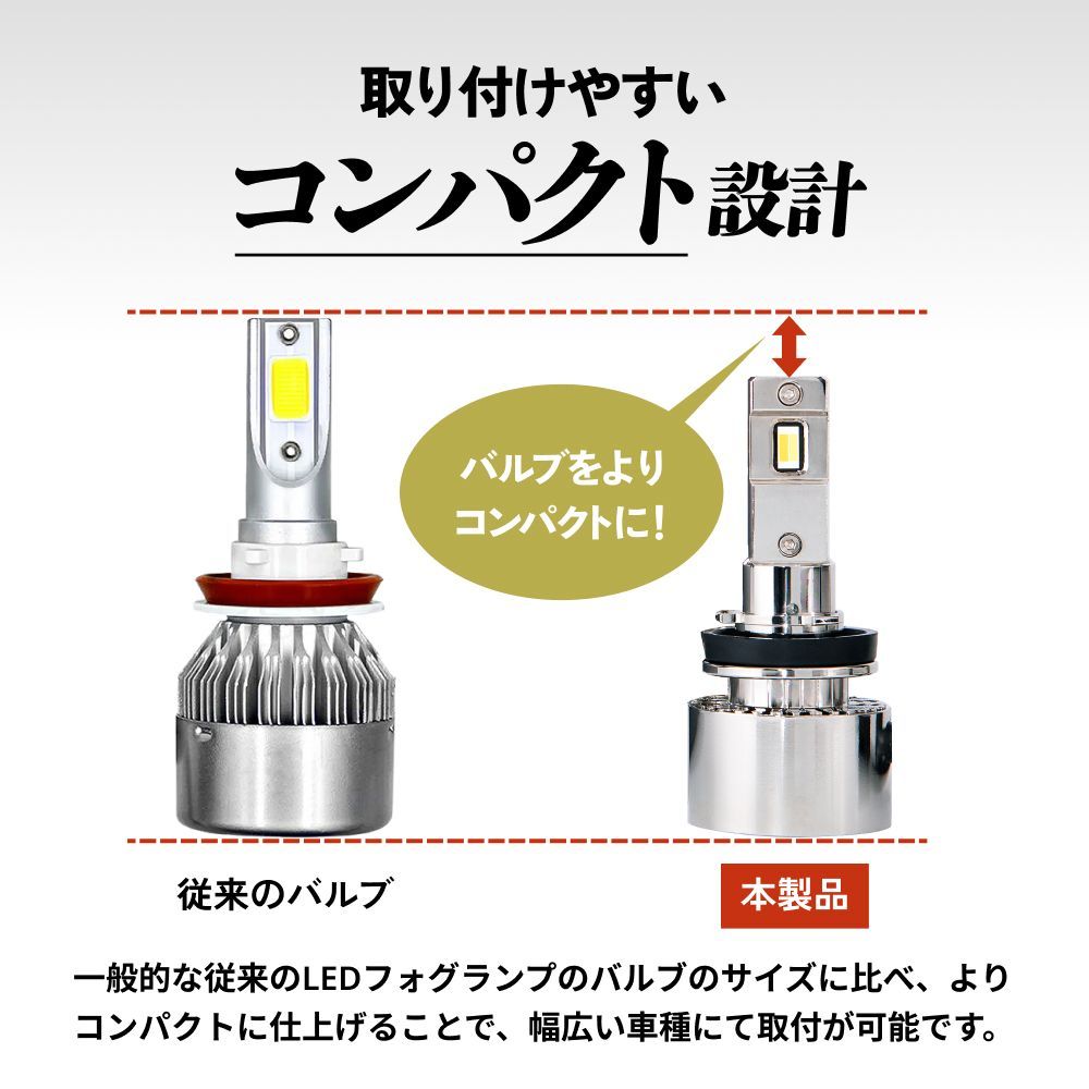 【 HID屋 公式】爆光フォグランプ LED H8 H11 フォグ イエロー 10200lm ホワイト 10000lm 配光がワイドに広がるから視認性抜群 LED 爆光 3000k LED フォグランプ バルブ H8 H11 H16 HB4 PSX26