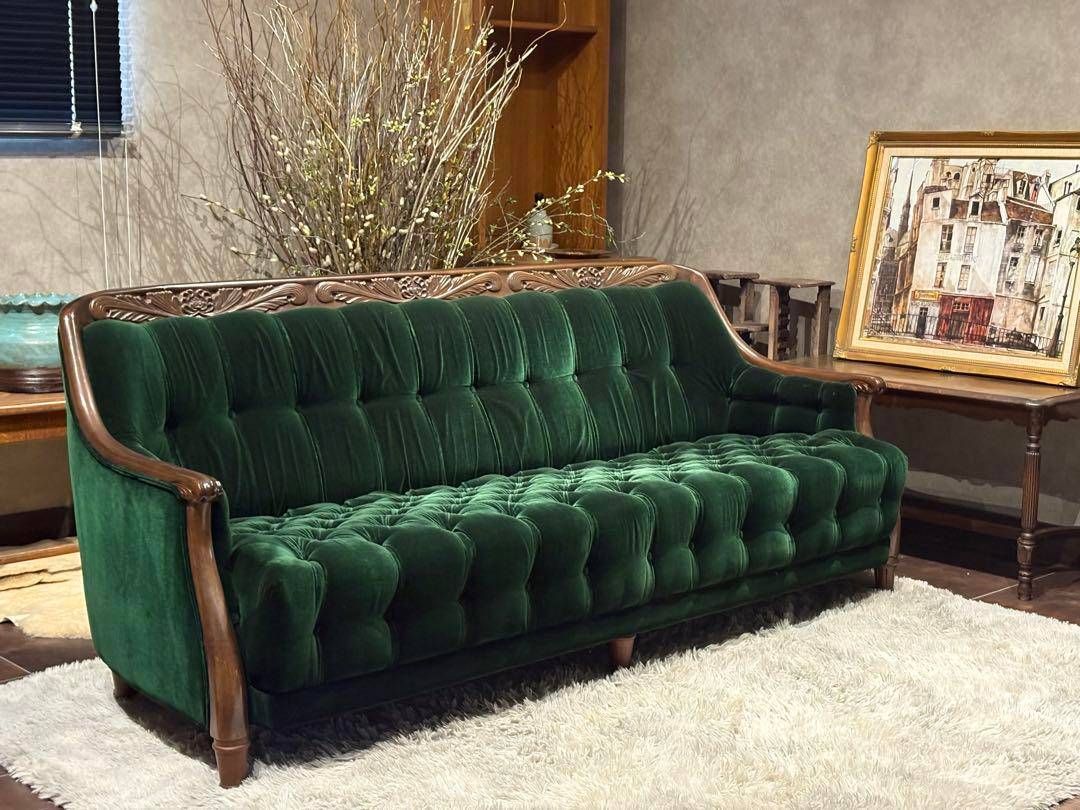 maruni マルニ木工　3人掛けソファ　3Pソファ　リベット　グリーン　GZ maruni マルニ木工3人掛けソファ3PソファリベットグリーンGZ