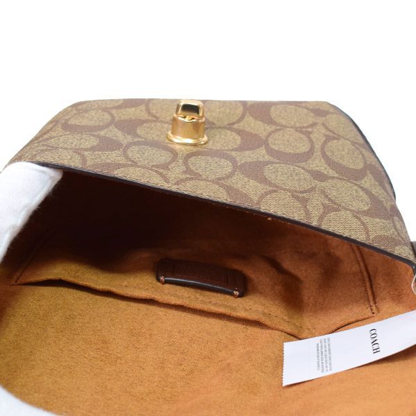 コーチ バッグ COACH コーティングキャンバス ぺブルレザー 