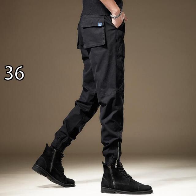 [36]秋冬 コーデ メンズ  服 シンプル ファッション オシャレ 大人 かっこいい 大きいサイズ ストリート 紳士服  アメリカン ヘビー カジュアル アウトドア レッグ タイ ロング パンツ 