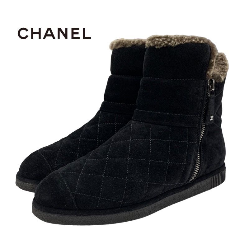 シャネル CHANEL ブーツ ショートブーツ ムートンブーツ 靴 シューズ 